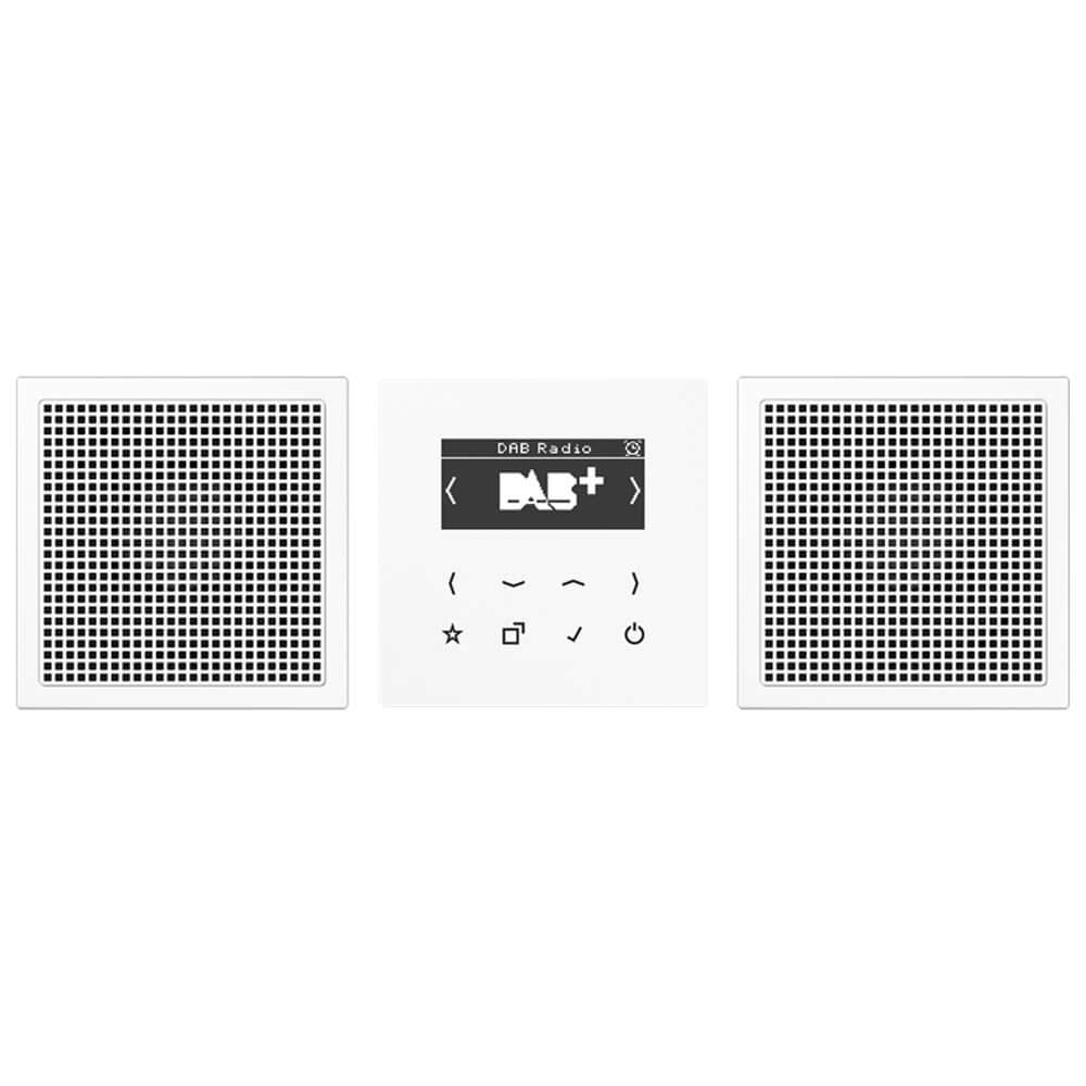 DAB+ Unterputz-Digitalradio Stereo mit Display Alpinweiss 2-Lautsprecher