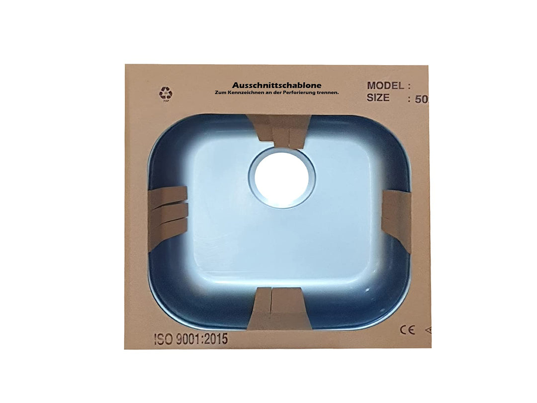 Edelstahlspüle Einbau 50x50 cm flächenbündig mit Syphon-Set - Bild 7