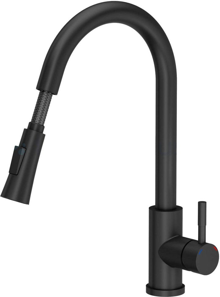 Einbauspüle Granit Schwarz 52x50 cm mit Armatur und Siphon - Bild 5