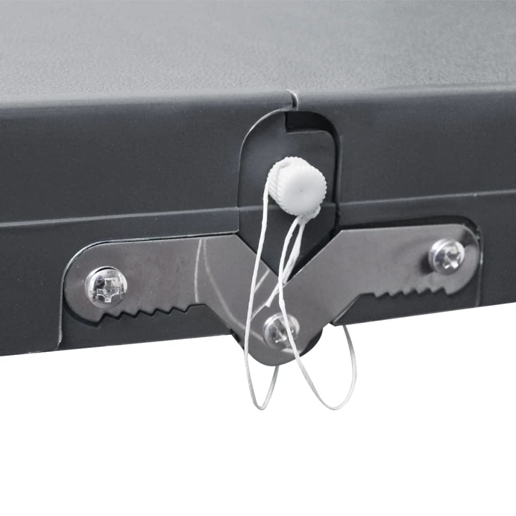 Campingtisch klappbar mit 4 Hockern Aluminium 85x65 cm Grau - Bild 4