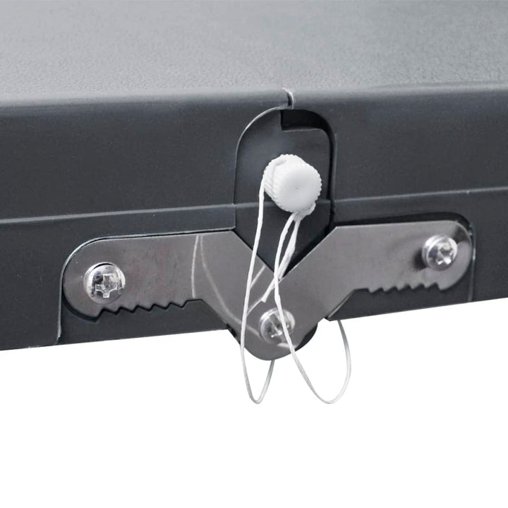 Campingtisch klappbar mit 4 Hockern Aluminium 85x65 cm Grau - Bild 4
