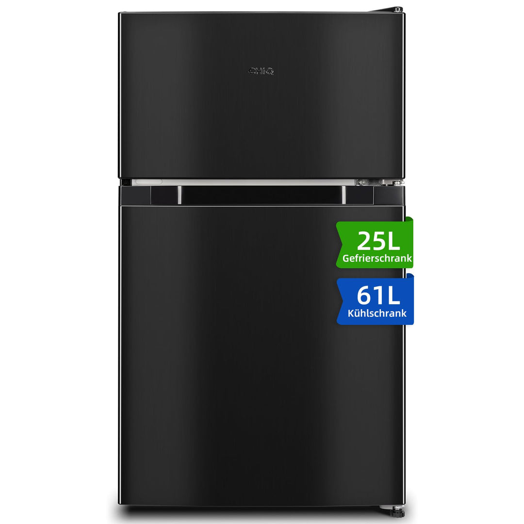 Kühl-Gefrier-Kombination 86 L Gefrierfach oben Mini-Kühlschrank schwarz - Bild 3