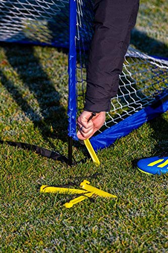 Fussballtor Pop-Up faltbar Fiberglas 180x120 cm 2er-Set Blau/Weiss - Bild 5