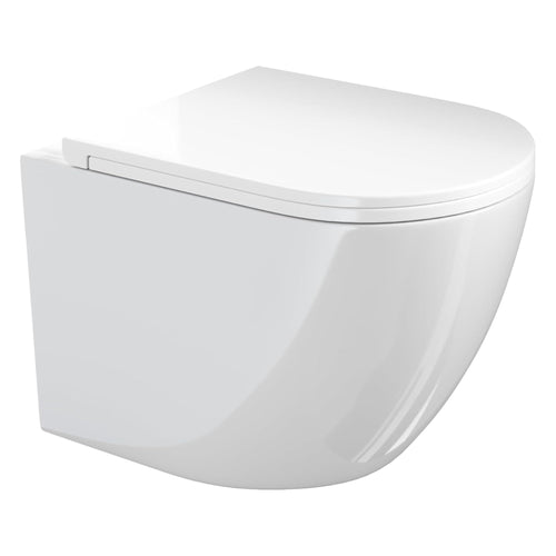 Hänge-WC Keramik spülrandlos 49 cm mit Tornado-Spülung