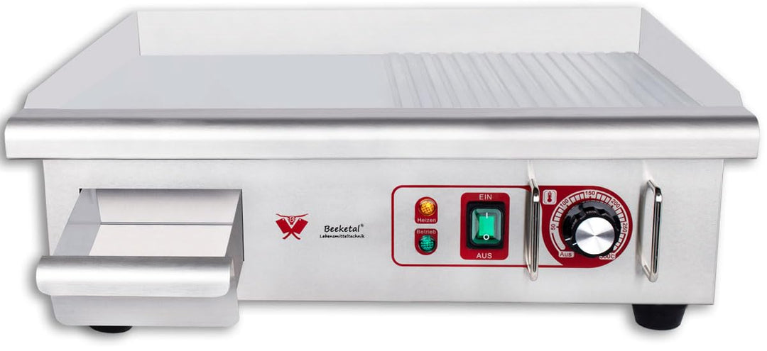 Elektro-Grillplatte Gastro 3000W Kombifläche glatt/gerillt 550x365mm - Bild 3