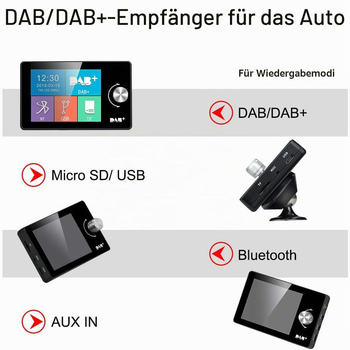 DAB+ Adapter Autoradio mit 2,8" LCD Display Bluetooth FM-Sender - Bild 5