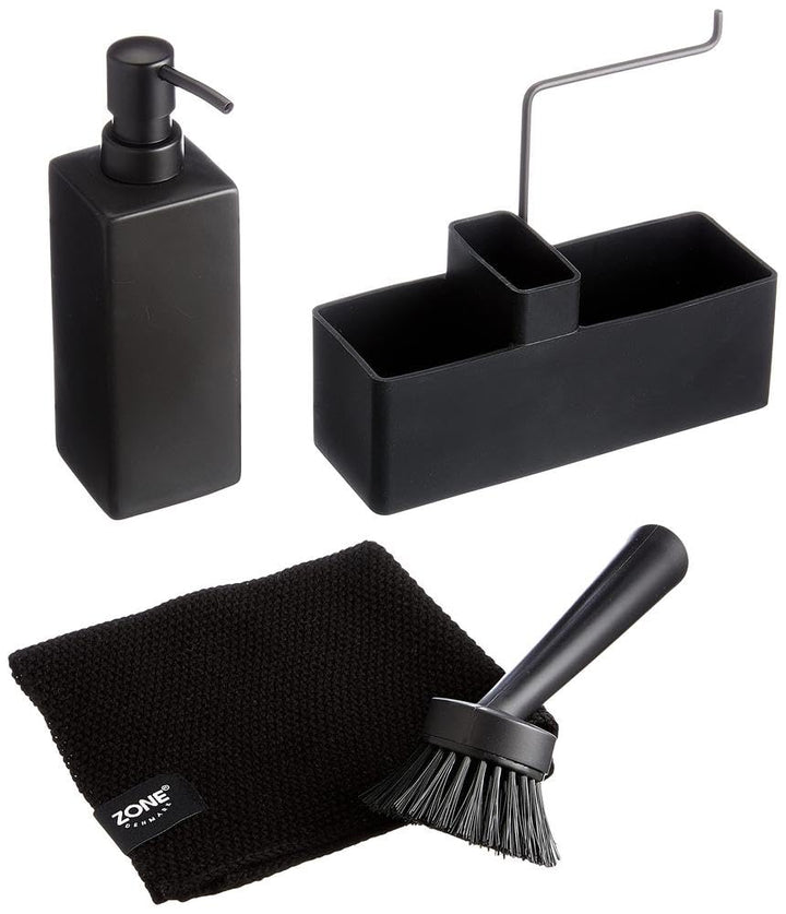 Spülset 4-teilig Keramik Silikon Organizer für Küchenspüle - Bild 3