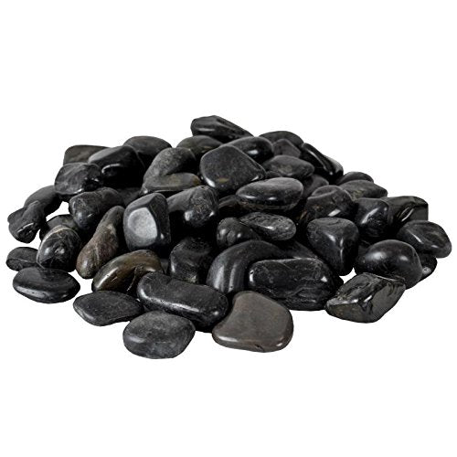 Dekosteine schwarz poliert 20 kg, Kieselsteine 2-3 cm Garten &amp; Deko