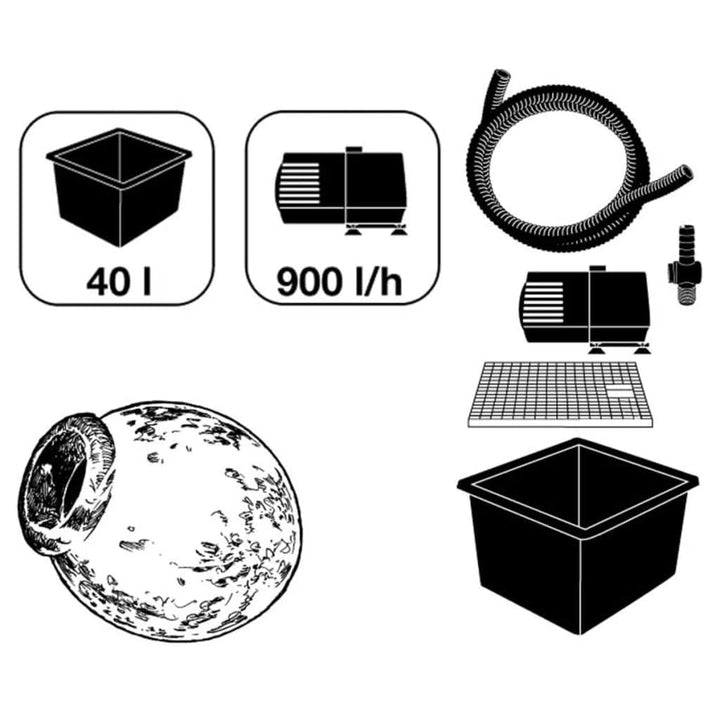 Terrassenbrunnen Terrakotta Amphore Antiklook 40L mit Pumpe - Bild 5