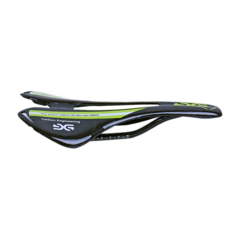 Carbon Fahrradsattel MTB/Rennrad Hohlkanal 3K glänzend Grün - Bild 2