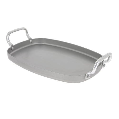 Plancha glatt Stahl Mineral B 43x26 cm für alle Herdarten