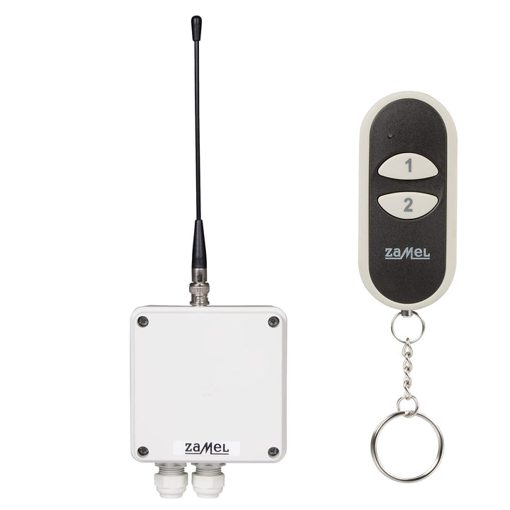 Funk-Netzschalter Set 1-Kanal IP56 mit 2-Kanal-Fernbedienung 868 MHz