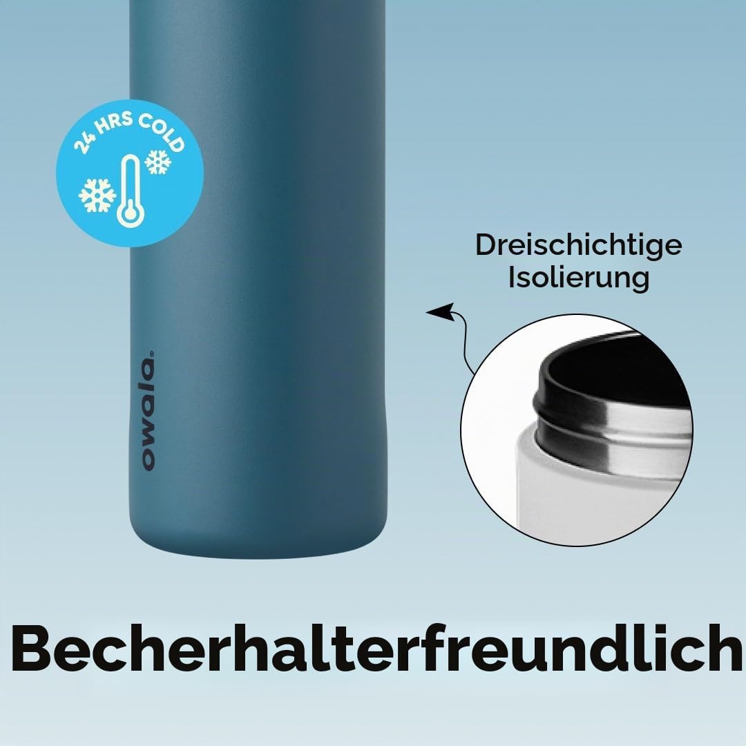Trinkflasche Edelstahl doppelwandig 710ml mit 2-in-1 FreeSip Deckel - Bild 4
