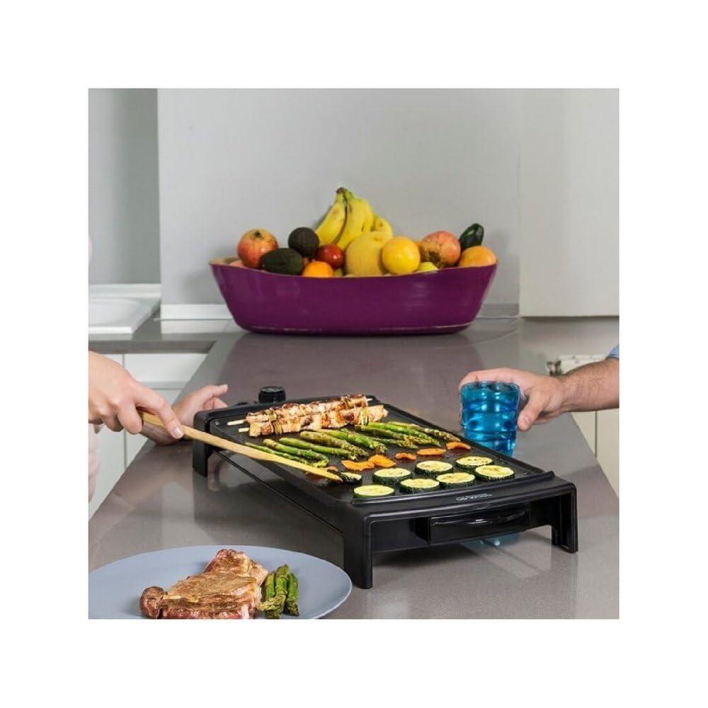 Elektro-Grillplatte 2150 W Antihaft Aluminiumguss 45x25 cm - Bild 6