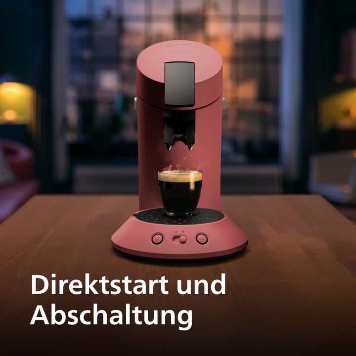 Kaffeepadmaschine 1-2 Tassen Crema Plus mattrot mit Stärkewahl - Bild 3
