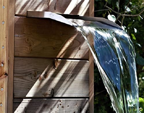 Edelstahl Wasserfall 60 cm Breite mit LED warmweiss für Pool und Teich - Bild 3
