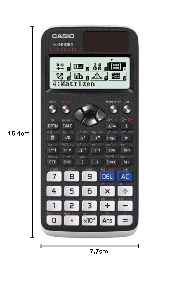 Wissenschaftlicher Taschenrechner 696 Funktionen mit Schutztasche Schwarz - Bild 9