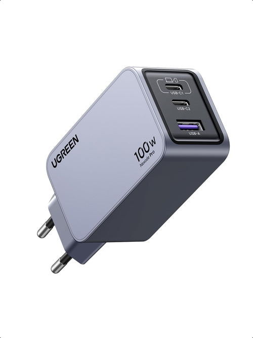 USB-C Ladegerät 100W GaN 3-Port Mini Netzteil für Laptop & Handy