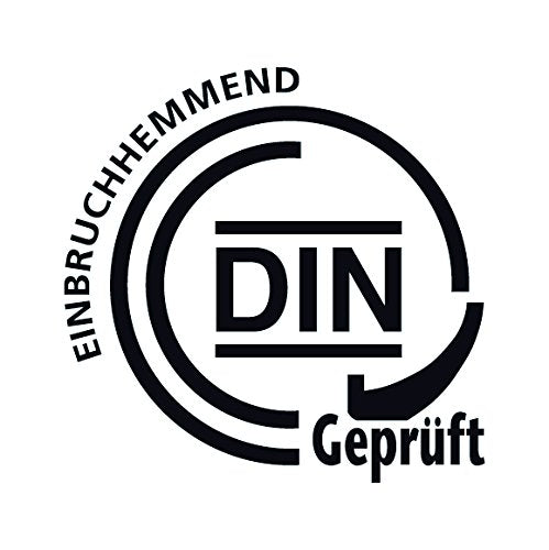 Fenster-Zusatzsicherung 2 Stahlriegel Schlüssel braun Nachrüstung - Bild 4