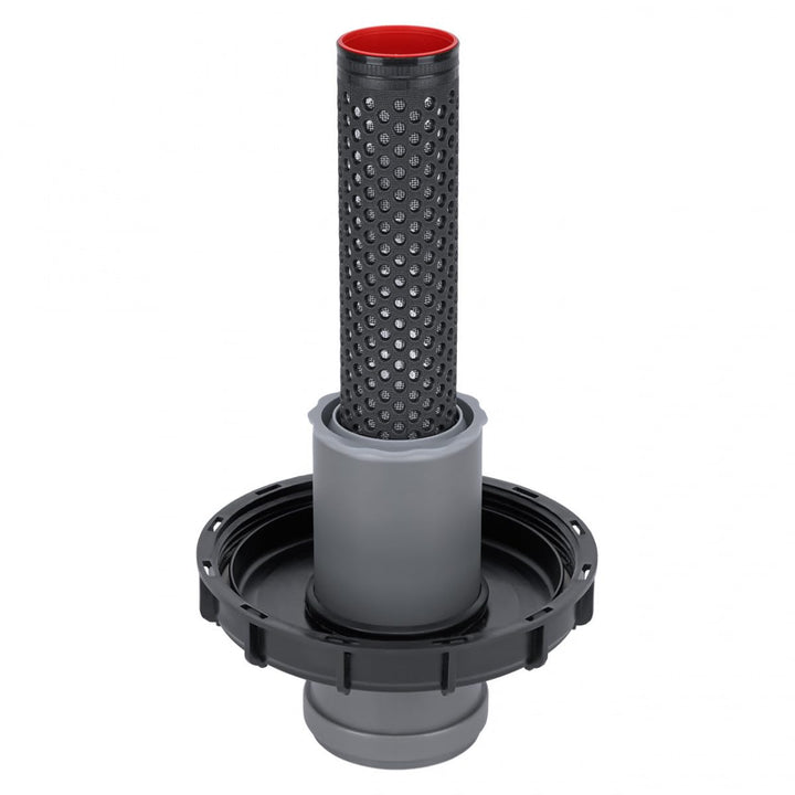 IBC Deckelfilter DN 150 mit HT-Rohr DN 75 für Regenwasser