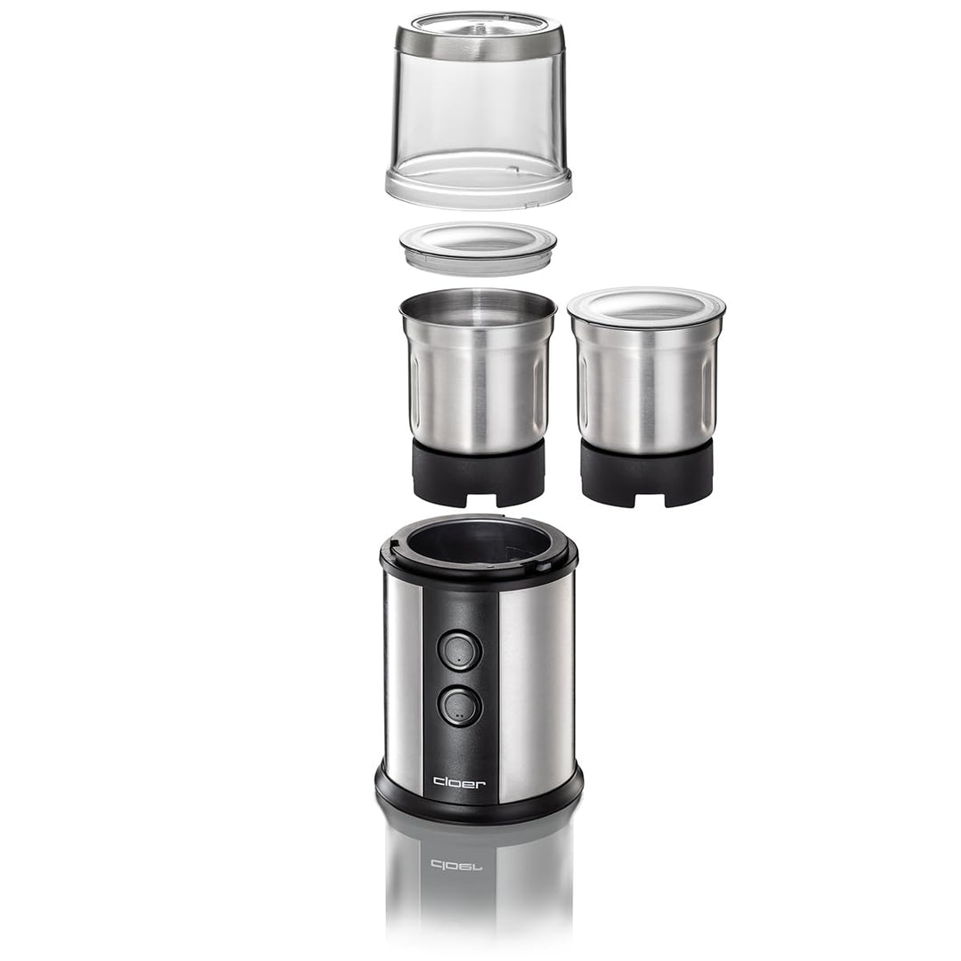 Elektrische Kaffee- und Gewürzmühle 350W 2 Edelstahlbehälter - Bild 11