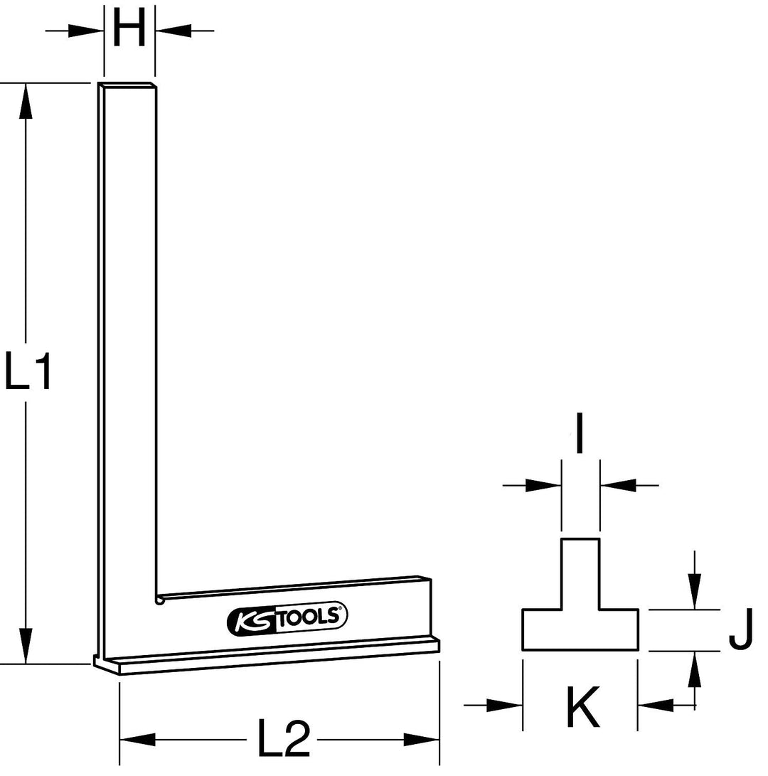 Anschlagwinkel DIN 875/0 rostfreier Stahl 200mm Präzisionswerkzeug - Bild 3