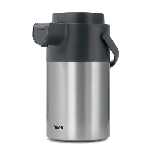 Thermoskanne mit Pumpe 3 Liter Edelstahl 24h heiss / 36h kalt