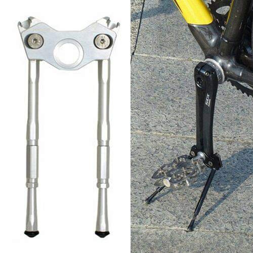 Fahrradständer Seitenständer Aluminium 33-39mm CNC-gefräst silber