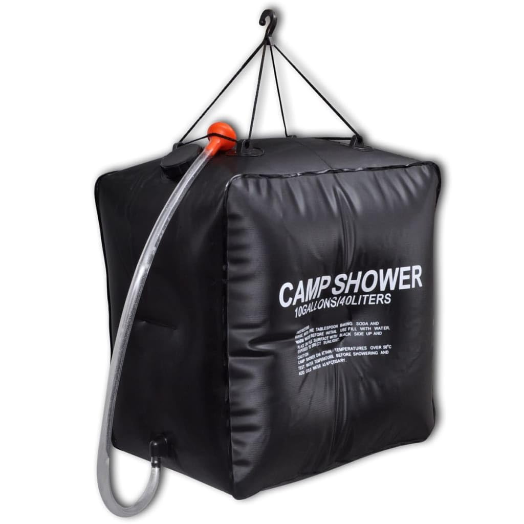 Campingdusche Solar 40 L PVC schwarz für Outdoor