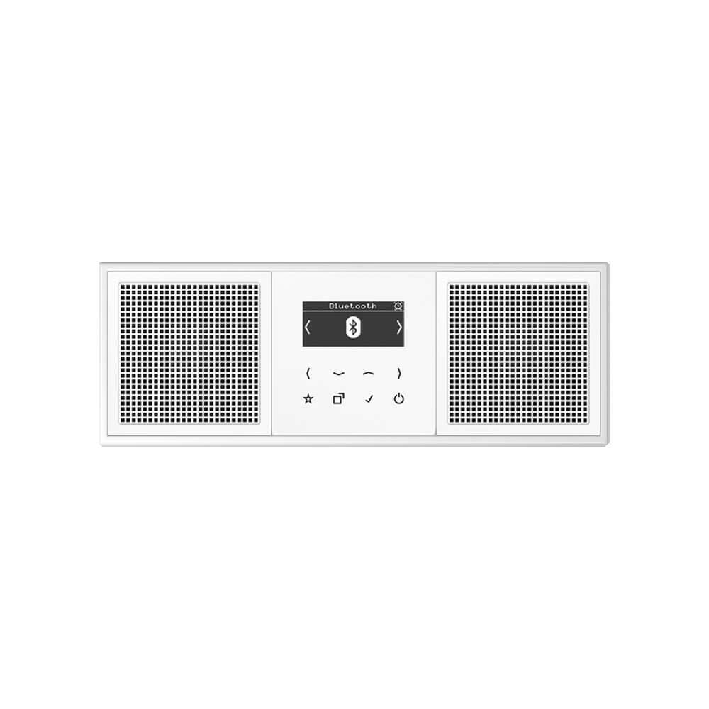 Unterputz-Digitalradio DAB+ Bluetooth Set mit 2 Lautsprechern und 3-fach Rahmen Weiss