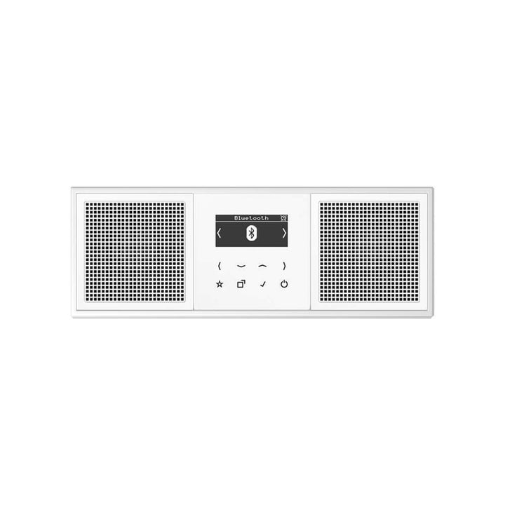 Unterputz-Digitalradio DAB+ Bluetooth Set mit 2 Lautsprechern und 3-fach Rahmen Weiss