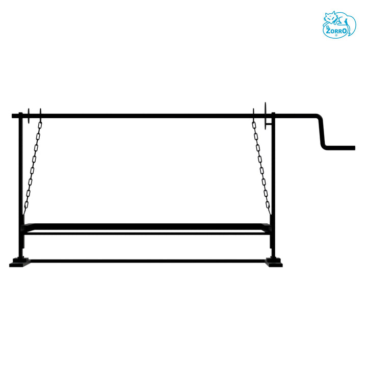 Grillständer Stahl schwarz 78x42x43 cm für Outdoor-Grillen - Bild 2
