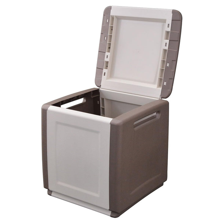 Gartenbox Kissenbox 130 Liter Taupe/Ecru-weiss wetterfest - Bild 4