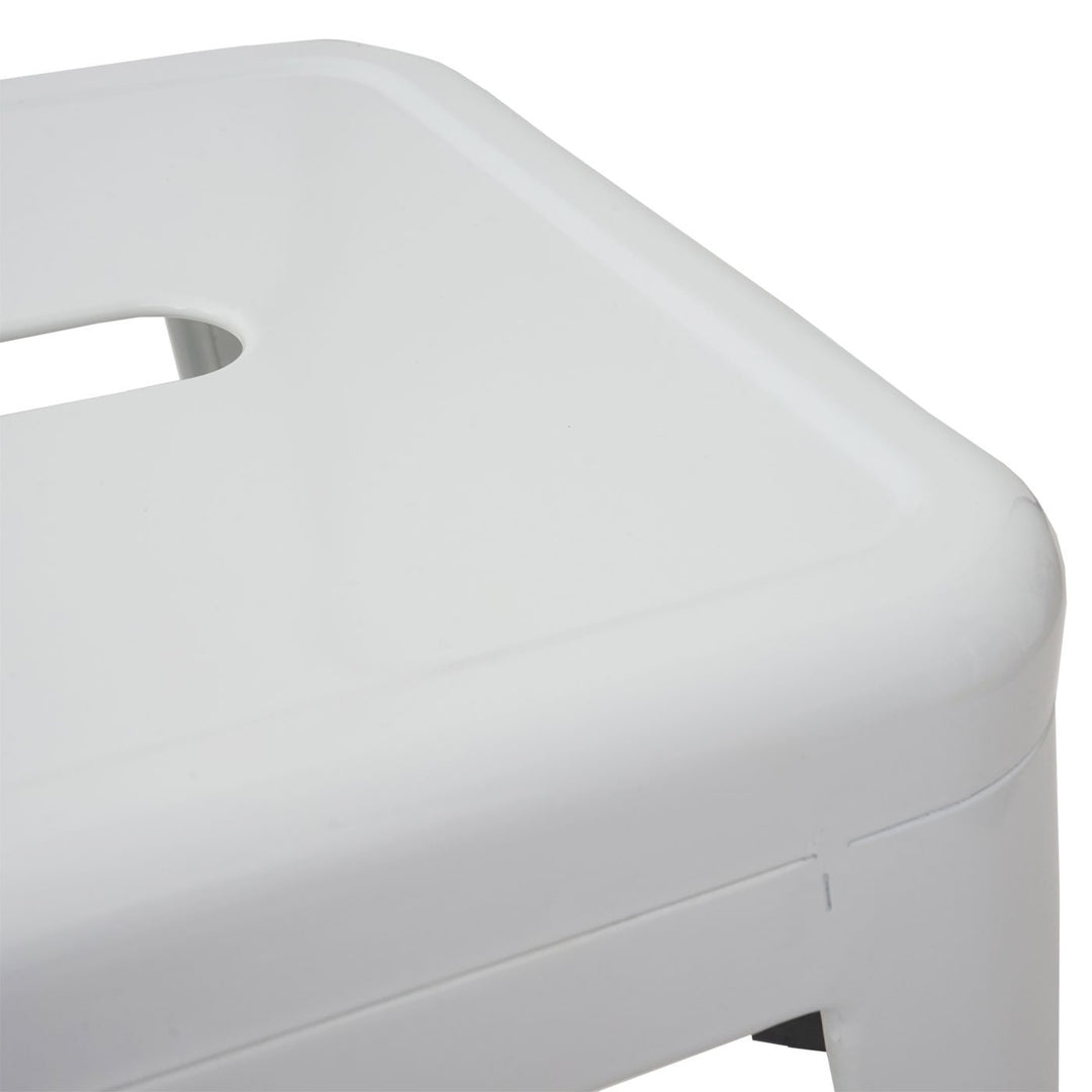 Metallhocker Industriedesign stapelbar 4er-Set, weiss, 46 cm - Bild 6