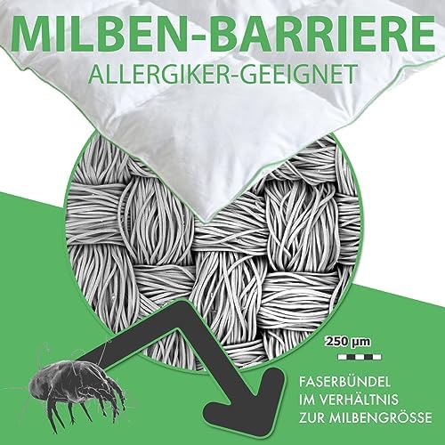 Ganzjahres-Daunendecke 220x240 cm Federn &amp; Daunen 450 gsm Oeko-Tex - Bild 5