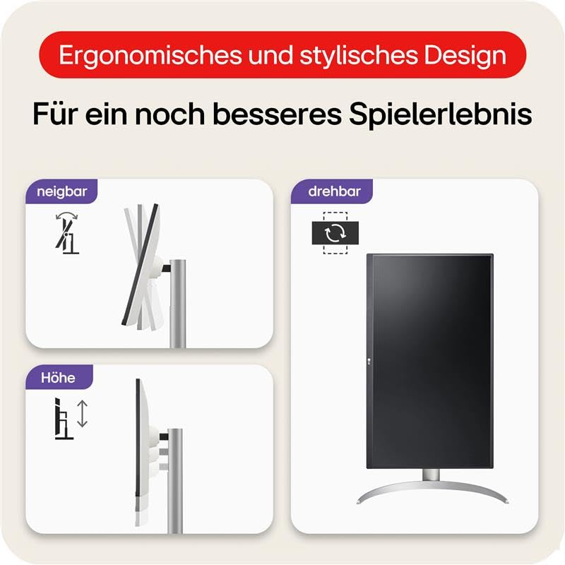 4K UHD IPS Monitor 27 Zoll DisplayHDR 400 95% DCI-P3 weiss - Bild 7