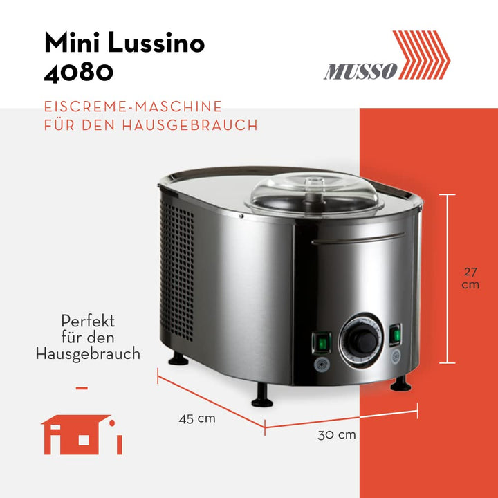 Eismaschine mit Kompressor Edelstahl 0,75 l Gelato Sorbet Slush - Bild 2