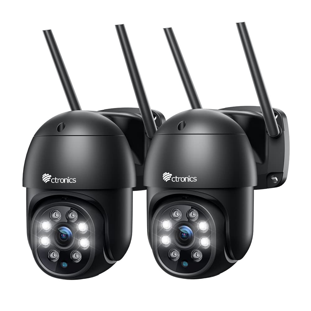 Überwachungskamera Aussen WLAN 2,5K 4MP PTZ Dualband 2er-Set