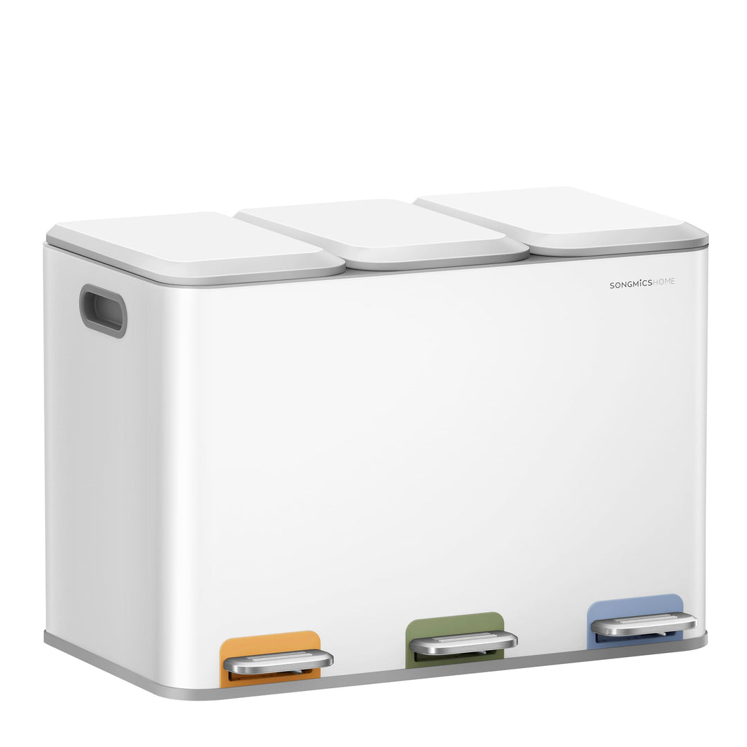 Mülltrennsystem Küche Stahl 3x15L mit Softclose-Deckel
