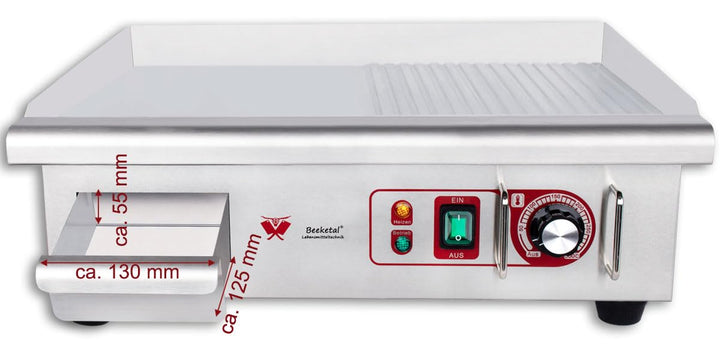 Elektro-Grillplatte Gastro 3000W Kombifläche glatt/gerillt 550x365mm - Bild 7