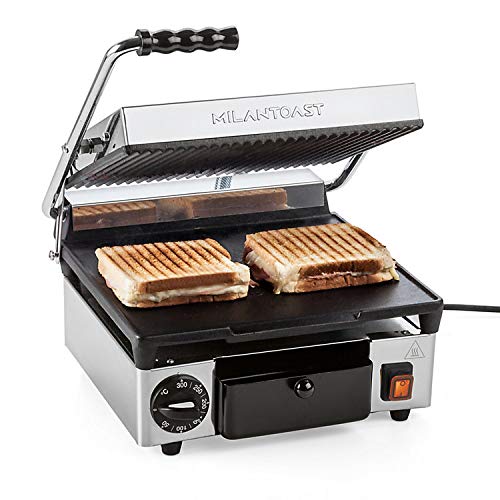 Kontaktgrill Gusseisen Keramik-Antihaft 29x25cm bis 300°C Panini - Bild 3