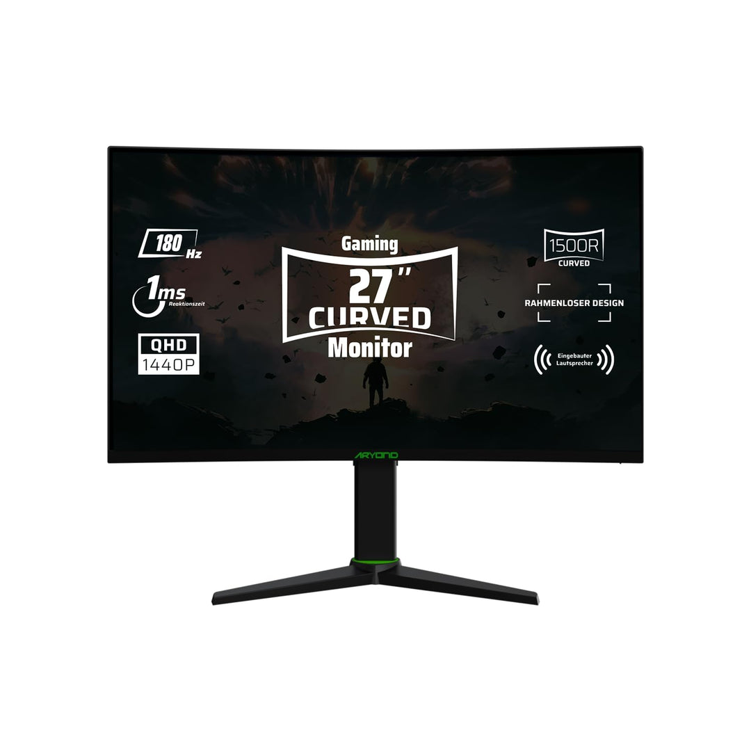 Curved Gaming Monitor 27 Zoll QHD 180Hz 1ms mit FreeSync