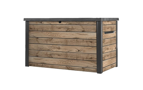 Auflagenbox 870 L Holzoptik wasserdicht mit Gasdruckfedern