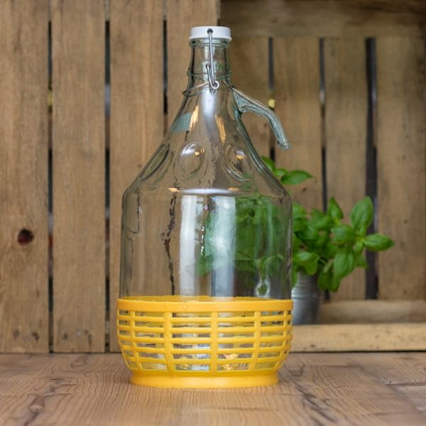 Gärballon 5L Glas mit Bügelverschluss und Kunststoffkorb 6er-Set - Bild 8