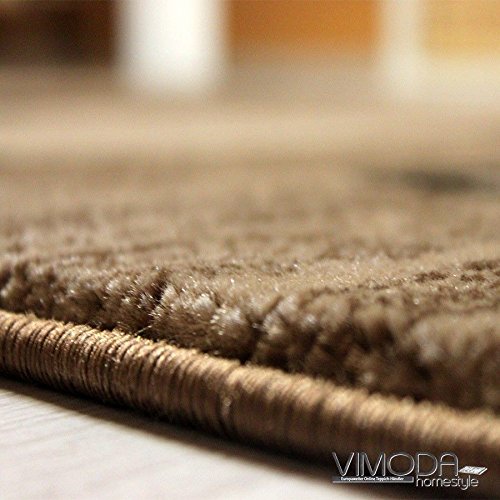 Designerteppich Retro kariert Braun Beige 80x300 cm Polypropylen - Bild 3