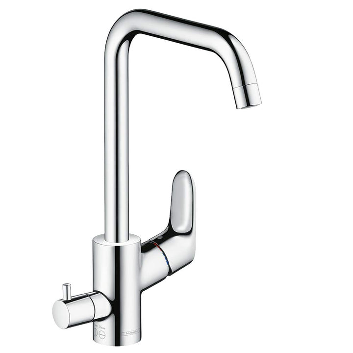 Küchenarmatur Chrom 260mm Auslauf mit Geräteabstellventil 360° schwenkbar