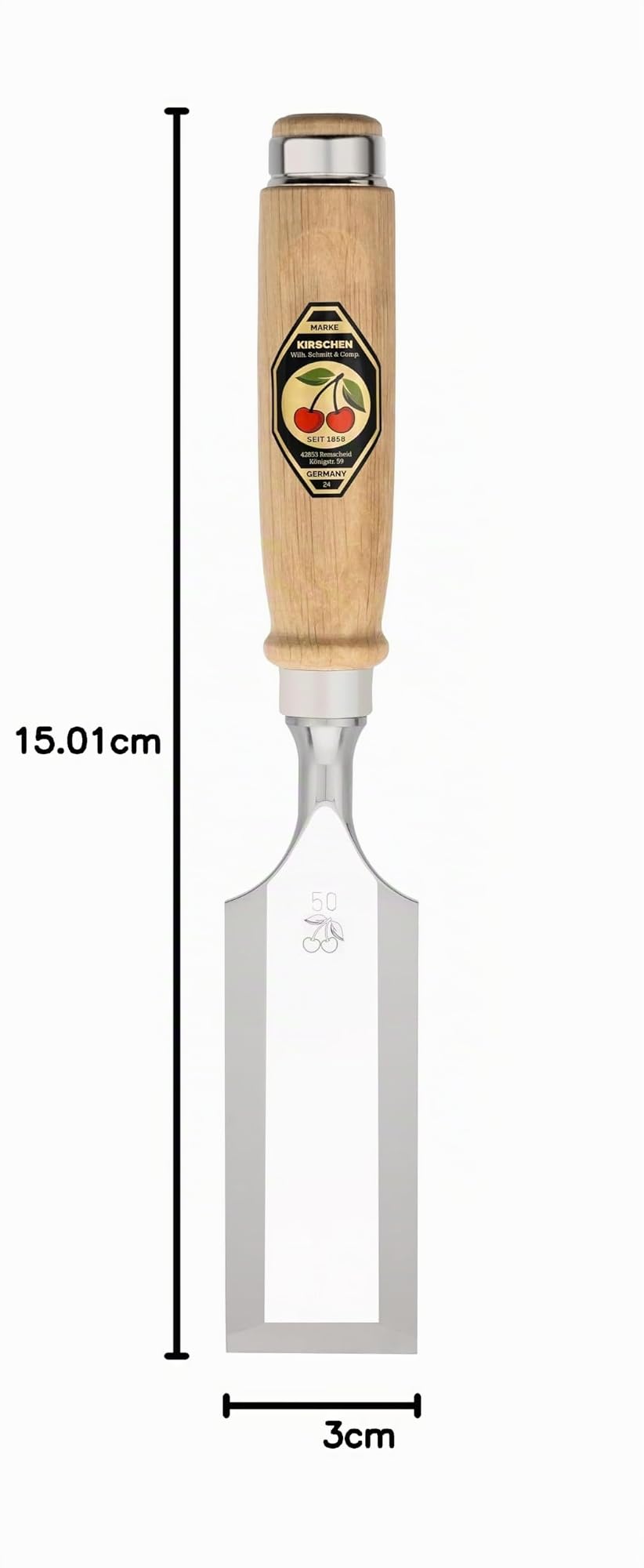 Stechbeitel Weissbuche handgeschmiedet 50mm für Holzarbeiten - Bild 5