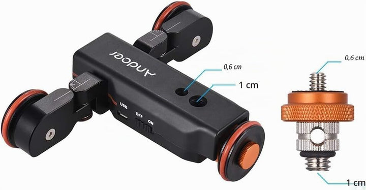 Kamera Dolly motorisiert mit Fernbedienung 3 Geschwindigkeiten DSLR - Bild 9