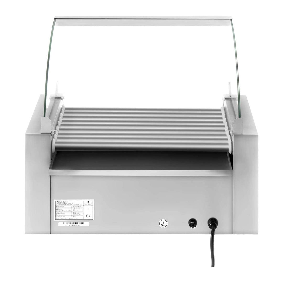 Hot-Dog-Grill Edelstahl 9 Rollen 2 Heizzonen Wärmeschublade 1850W - Bild 3