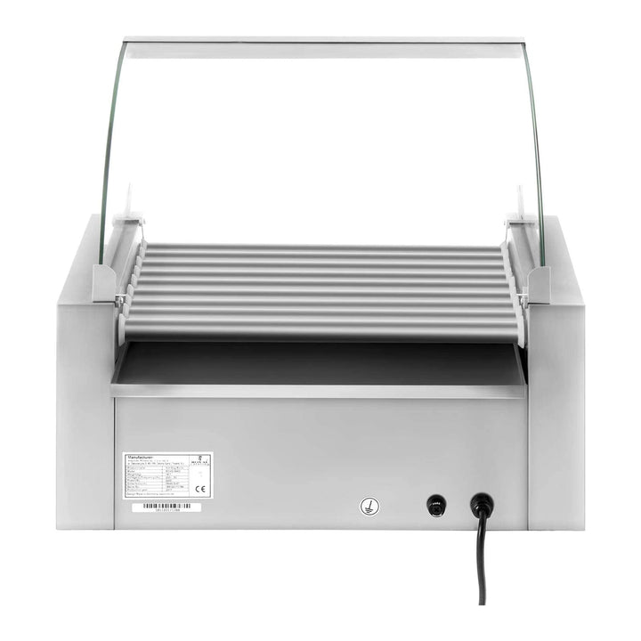 Hot-Dog-Grill Edelstahl 9 Rollen 2 Heizzonen Wärmeschublade 1850W - Bild 3